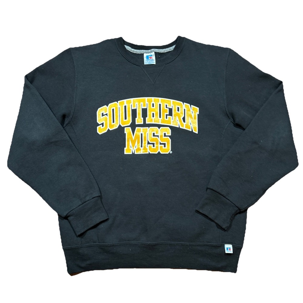 Vintage Southern Miss Sweatshirt Size M Pullover Golden Eagles Russell Athletic